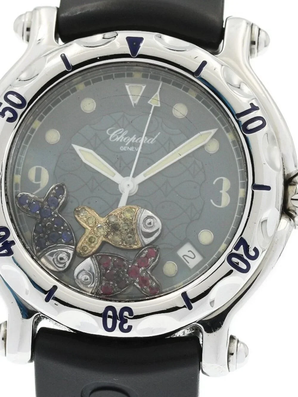 Chopard Happy sport happy fish 28/8347/402 Date Navy Dial Quartz Men's_951083